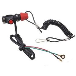 Boton de paro y hombre al agua