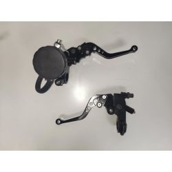 Bomba de freno axial con deposito independiente + maneta de embrage de cable a juego.