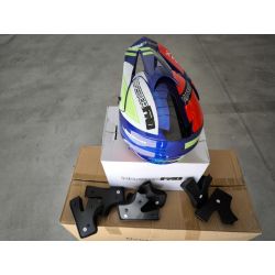 Casco infantil incluye esponjas para adaptarlo en tallas AZUL/ROJO