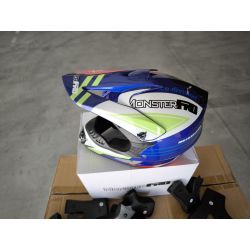 Casco infantil incluye esponjas para adaptarlo en tallas AZUL/ROJO