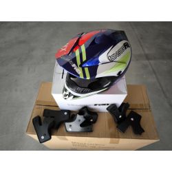 Casco infantil incluye esponjas para adaptarlo en tallas AZUL/ROJO