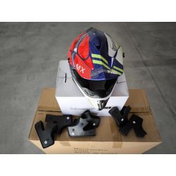 Casco infantil incluye esponjas para adaptarlo en tallas AZUL/ROJO