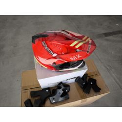 Casco infantil incluye esponjas para adaptarlo en tallas ROJO/blanco