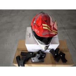 Casco infantil incluye esponjas para adaptarlo en tallas ROJO/blanco