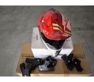 Casco infantil incluye esponjas para adaptarlo en tallas ROJO/blanco