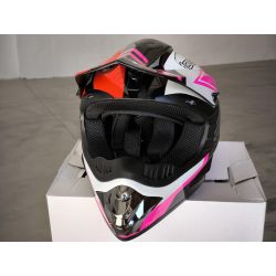 Casco infantil incluye esponjas para adaptarlo en tallas Negro/FUXIA