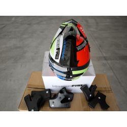 Casco infantil incluye esponjas para adaptarlo en tallas negro/verde/rojo