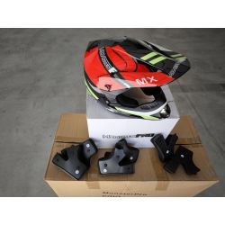 Casco infantil incluye esponjas para adaptarlo en tallas negro/verde/rojo